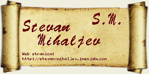 Stevan Mihaljev vizit kartica
